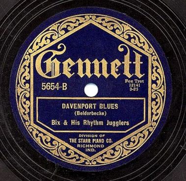 «Блюз Дэвенпорта» Бикса Байдербеке на лейбле «Геннетт», 1925 г.