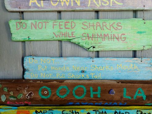 Очень дельные советы («Не кормите акул во время плавания»‎, «Не суйте акулам руки в рот»‎, «Не хватайте акул за хвосты»‎)