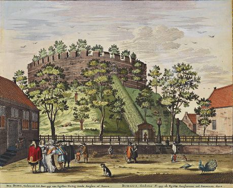 Лейденская башня, рисунок 1698 года
