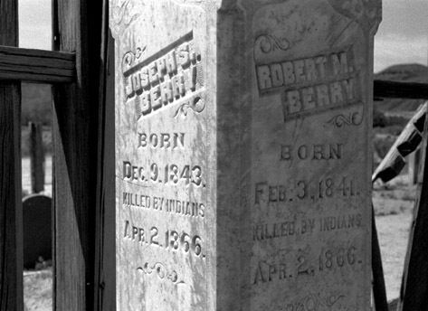 Могила братьев Берри, убитых в перестрелке 2 апреля 1866 года