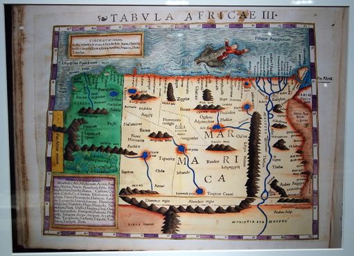 Третья карта Африки (Tertia Africae Tabula) из Географии Птолемея