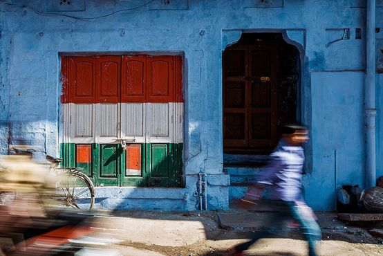 Вид с улицы на дом в Джодхпуре