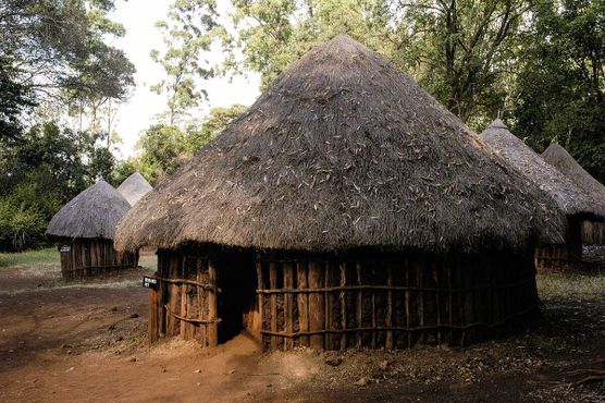 Супружеская хижина в деревне племени таита в Бомас