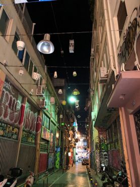 Улица Питтаки с выключенным светом 12 сентября 2017 года