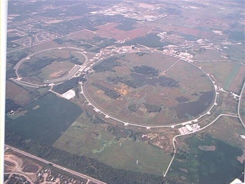 Вид с воздуха на ускоритель Теватрон