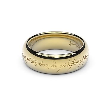 Копия оригинального кольца с эльфийской надписью из киносаги
