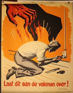 Голландский плакат по электробезопасности