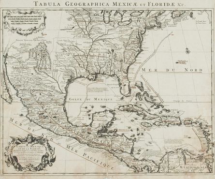 Карта с указанием расположения Семи городов, 1722 г.