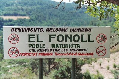 Знак на въезде в Эль-Фоноль