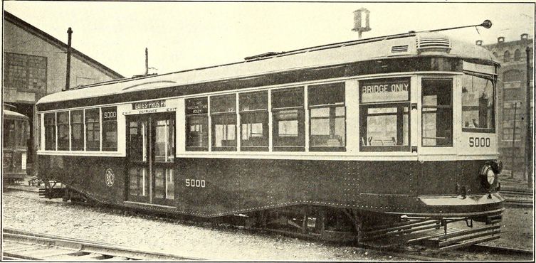 Трамвай в Бруклине, 1908 г.