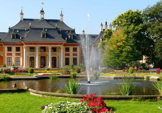 Сад замка Пильниц