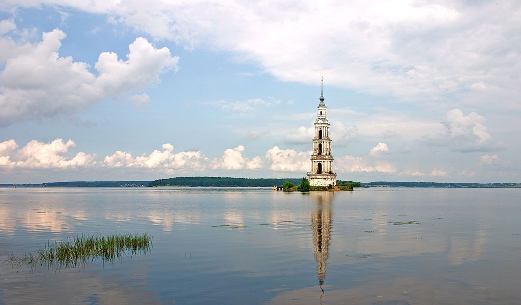 Калязинская колокольня до затопления фото