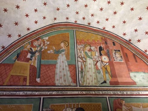 Фрески, посвящённые святой Екатерине Александрийской