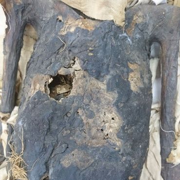 Мумия Та-Куш, повреждения XIX века