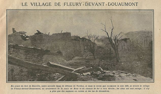 Уничтоженная коммуна Флери-деван-Дуомон, 1916 год