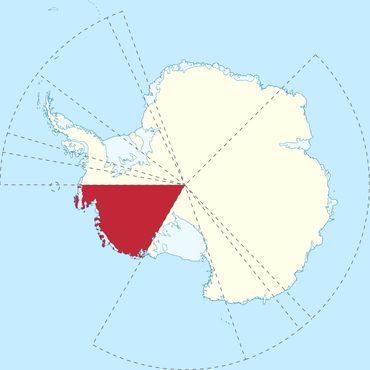 Земля Мари Бэрд (выделана красным) является самой большой в мире «ничьей территорией»