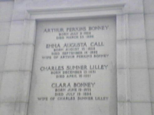 Имена членов семьи Бонни за загадочной статуей