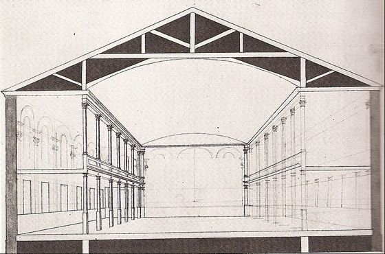 Эскиз здания, выполненный рукой самого Булфинча