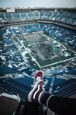 Вид с крыши бывшего стадиона