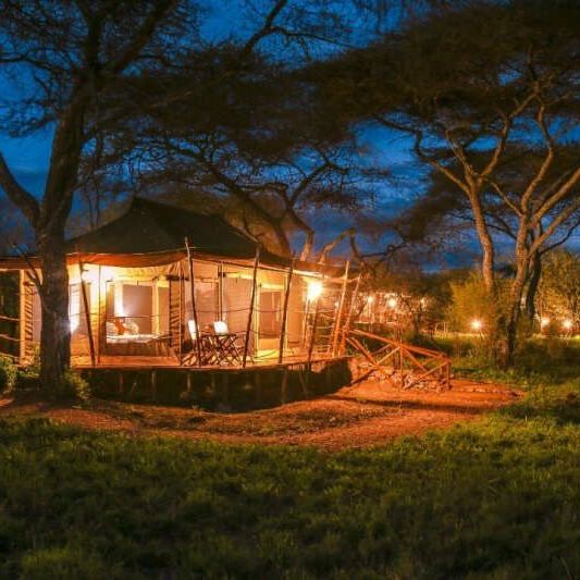 Домик, палатки