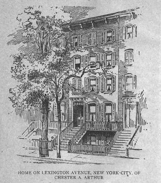 Дом Честера Артура, рисунок 1860 года