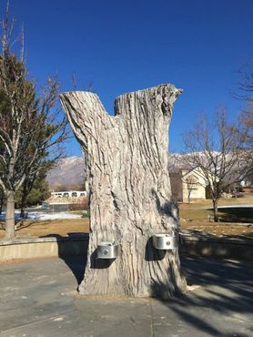 Копия пня-фонтана в Огдене