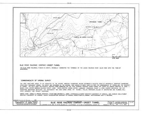 Карта железной дороги Блу-Ридж