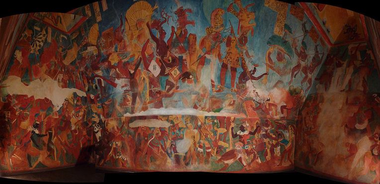 Репродукция фрески из Бонампака