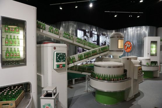 Музей Dr Pepper, экспозиция производства напитка 7Up