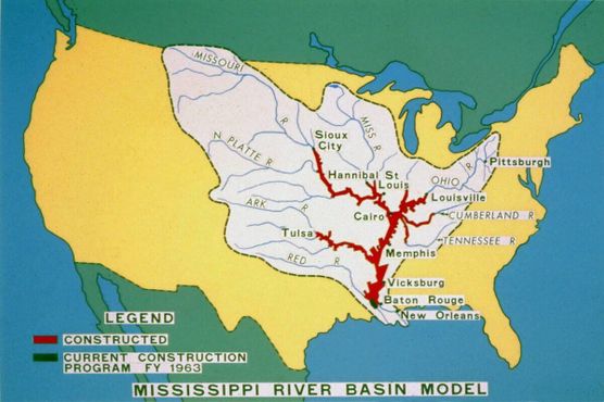 Карта, показывающая область США, которую охватывает макет