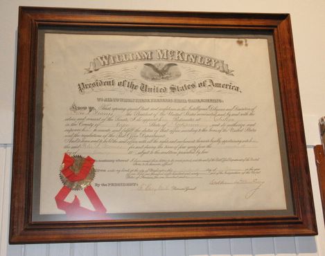 Постановление о назначении начальника почтового отделения Калистоги, подписанное президентом США Уильямом Мак-Кинли в 1899 году