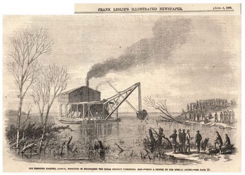 Иллюстрация строительства канала в газете 1863 года