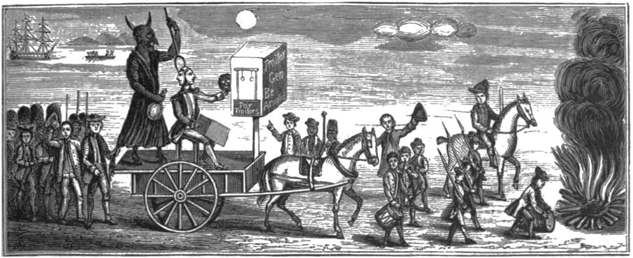 Сожжение Бенедикта Арнольда, иллюстрация 1876 года
