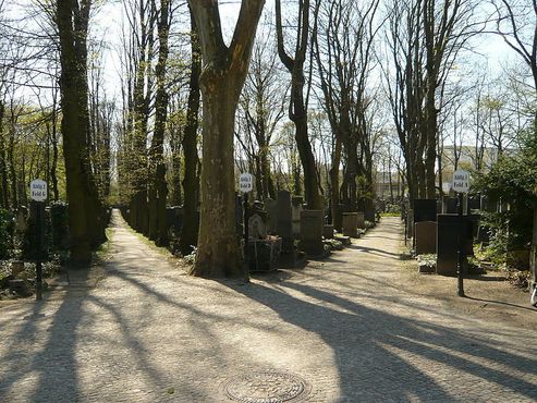 Дорожки между могилами на кладбище Вайсензе