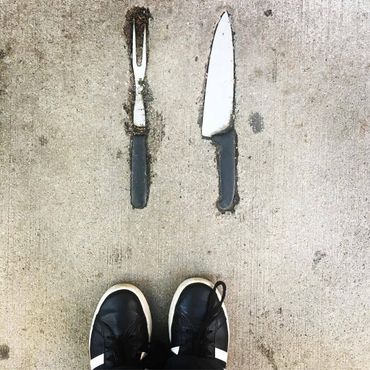 Нож и вилка для гриля
