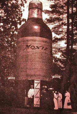 Работающий Дом в виде бутылки Мокси в 1910 году