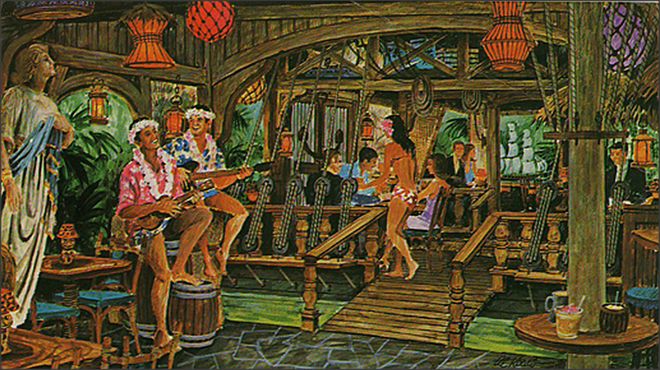 Ресторан Mai-Kai на открытке 1950-х годов