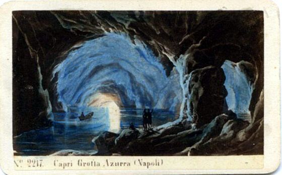 Одна из первых открыток с изображением Голубого грота