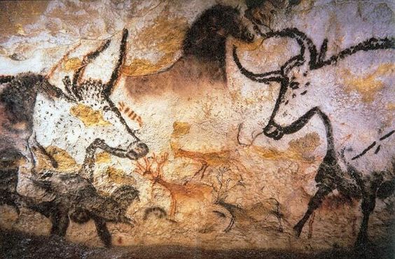 Наскальные рисунки, изображающие тура, в пещере Ласко во Франции