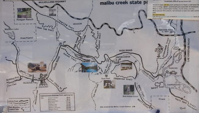 Карта национального парка Малибу
