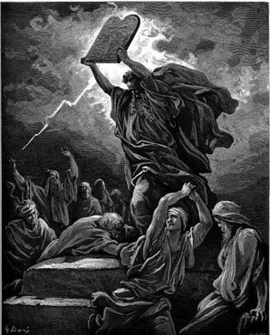 Моисей наказывает израильтян за поклонение Золотому тельцу