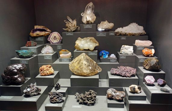 Минерально-геологическая экспозиция, часть более широкой коллекции естественной истории