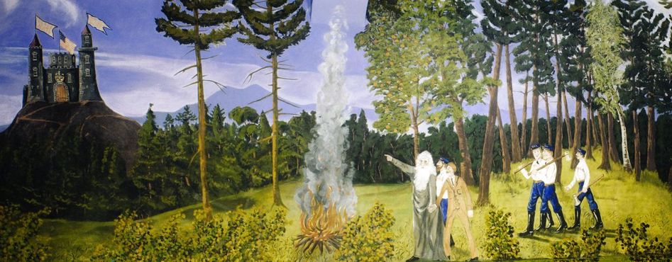 Нарисованный лес