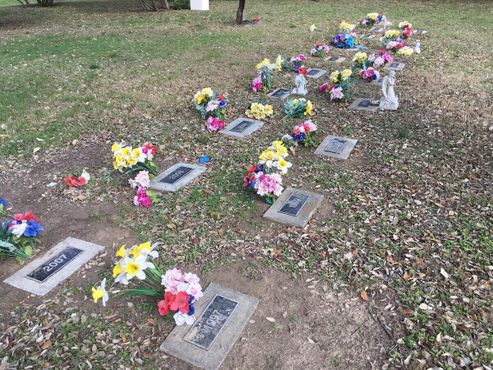 Кладбище украшено цветами