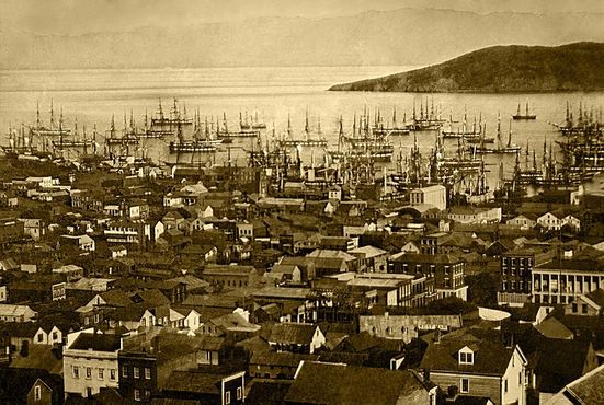 Залив Сан-Франциско в 1850 году