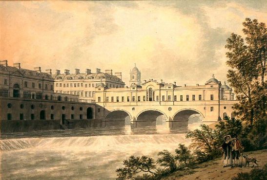 Мост Палтни на гравюре Томаса Молтона, 1785 г.
